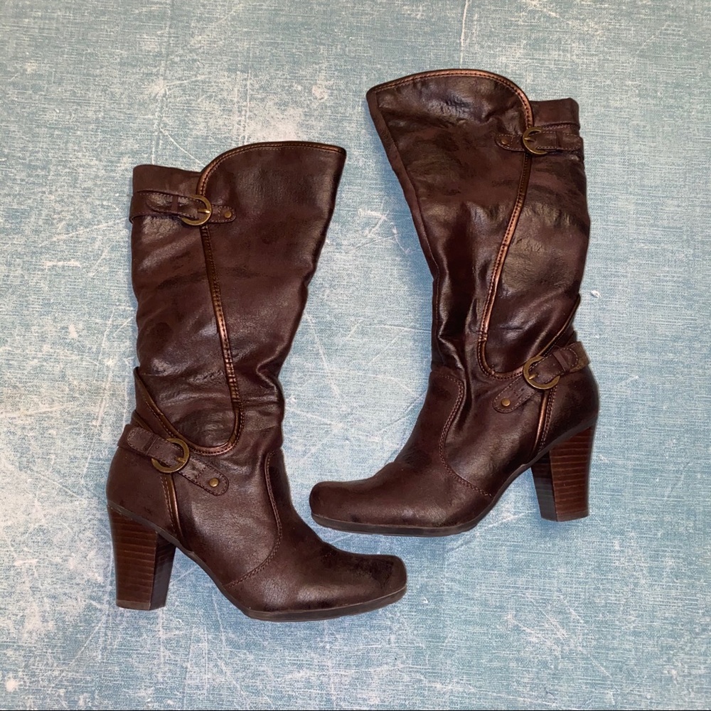 Leather Heeled Boots - Picture 2 of 8